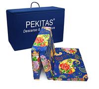 PEKITAS Matelas Pliable pour Berceau 60 x 120 cm, épaisseur 6 cm, Sac de Voyage, Housse Lavable Amovible, Couleur imprimé Floral, fabriqué en Espagne
