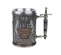PEKJDS Game of Throne Norsemen Rustic Mug Gothique Pirate Mug Rétro Vintage Bar FestivalCup,3D Tasse en acier inoxydable Tasse à boire pour boisson, café, bière (F)