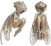 PEKJDS Pendentif d'ange silencieux, collier élégant de pendentif d'ange gardien, cadeau de bijoux pour les femmes et les hommes, conception élégante d'ailes de filigree