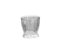 PEKJI Tasse en verre à rayures transparentes, réutilisable, pour jus de maison, thé, lait, café, boisson, Bar, fête, Cocktail, whisky