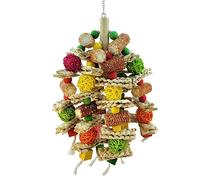 PEKKA Jouets pour perroquets, jouets pour oiseaux, épi de maïs naturel, jouets à mâcher pour aras petits et moyens, gris africain, cacatoès