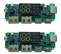 PEKKA LED Double USB 5V 2.4A Micro-Type/Type-C USB Mobile Power Bank 18650 Module de Charge Carte de Chargeur de Batterie au Lithium 2Pcs