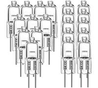 PEKKA Lot de 20 Ampoules HalogèNes G4, Ampoules HalogèNes 20 W 12 V, Ampoule Transparente à 2 Broches, pour éClairage de CuisinièRe, Feux de Signalisation, Piste