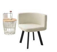 PEKMAR Housse de Chaise Triangulaire, Housse de siège de Tabouret, élastique, Lavable, café, hôtel, fête, 13 Couleurs, matériau Polaire, crème, Blanc