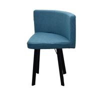 PEKMAR Housse de Chaise Triangulaire, Housse de siège de Tabouret élastique Lavable, Housse de Chaise de fête d'hôtel de café, matériau Polaire 13 Couleurs, Gris Bleu