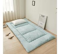 PeKmaR Matelas de Sol Tatami Simple épais futon Japonais Matelas de Couchage Portable Enroulable Matelas Pliable pour garçons Filles Matelas de dortoir étudiant Adulte,Vert,90x190cm
