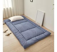 PeKmaR Matelas de Sol Tatami Simple épais futon Japonais Matelas de Couchage Portable Enroulable Matelas Pliable pour garçons Filles Matelas de dortoir étudiant Adulte,Bleu,100x190cm