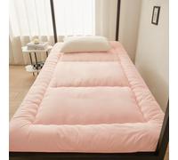 PeKmaR Matelas de Sol Tatami Simple épais futon Japonais Matelas de Couchage Portable Enroulable Matelas Pliable pour garçons Filles Matelas de dortoir étudiant Adulte,Rose,90x190cm