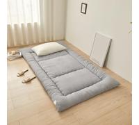PEKMAR Matelas de Sol Tatami Simple Futon Japonais Portable Enroulable Pliable pour Garçons Filles, Dortoir Étudiant Adulte, Gris, 90x190cm