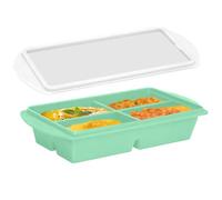 Pekoluta Moules en Silicone pour Congélation - 2 Pièces Grands Récipients Alimentaires,à Cubes pour Soupe avec Couvercle - Idéal pour Sauces Bouillons Restes et Préparation de Repas -