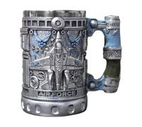 Pekoluta Tasses À Café Tendance | Gobelet Isotherme En Acier Inoxydable Au Design Élégant - Grande Capacité Mugs à Café en Acier Inoxydable Décoratifs | pour Petit Ami Garçon Papa Grand-Père Lait Eau