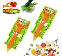 Pelador Multifuncional 2-En-1, Julienne Peeler, Pelador De Papas, Multifunctional Kitchenware Set with Grating Plate, for Slicings and Peeling, All Kinds of Fruits and Vegetables (2pcs)