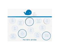 Pèle-mêle 12 Photos En Bois - Blue Baleine Blanc TU