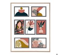 Cadre Pêle-mêle Multivues 7 Photos en bois et verre 41 x 51 cm