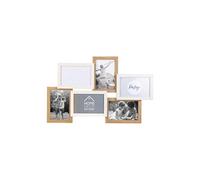 Pêle-mêle bois et blanc photos 10 x 15 cm Family 6 photos