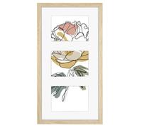 Pêle-mêle cadres photo - Copenhague - Bois - 25x55cm - 3 photos - Marron