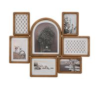 Atmosphera Créateur d'intérieur – Pêle-mêle bois Felisa – 7 photos 57 cm – Marron