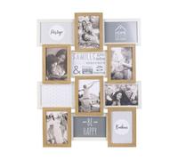 Pêle-mêle - HOME DECO FACTORY - 12 Vues - Bois - Beige et Blanc