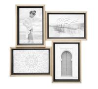 Pêle-mêle ""Moly"" bois 4 photos - Atmosphera createur d'interieur - Noir