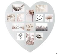 Pêle-mêle ""Patine"" coeur 13 photos - Atmosphera createur d'interieur - Blanc