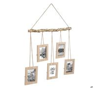 Pêle-mêle suspendu ""Luigi"" beige 5 photos - Atmosphera createur d'interieur