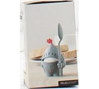 PELEG DESIGN - Arthur, le noble coquetier | coquetier rigolo | coquetier enfant avec cuillère | Egg Coddler en plastique à l'aspect chevalier