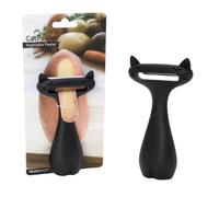 PELEG DESIGN CatPeeler Éplucheur Chat - Économe Rigolo pour Légumes et Fruits, Épluche-Légumes Design avec Lame en Acier Inoxydable, Accessoire de Cuisine Original et Idée Cadeau pour Chat (Noir)