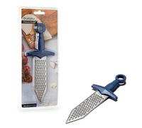 PELEG DESIGN - Gratiator Râpe à Fromage, Trancheuse Parmesan et Râpe à Légumes en Inox | Mini Râpe Zeste de Citron, Gingembre - Poignée Bleue