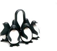 Peleg Design Egguins Porte-Œufs - Boite à Oeufs 3-en-1 : Cuiseur Oeufs, Panier à Oeufs, Rangement Oeufs Frigo - Distributeur Pour 6 Œufs (Egguins)