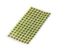 Peler et modéliser des grappes d'herbe de chemin de fer vert et chemin de | Décollez et appliquez, hauteur de 6 mm, forme irrégulière réaliste, 104 pièces par boîte, tons verts vifs
