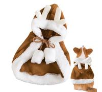 Pèlerine De Noël pour Chien | Déguisement De Noël en Forme De Cerf - Vêtements De Cape pour Chaton | pour Animaux De Compagnie Chiens De Taille Petite Et Moyenne Chiot Chaton pour Les Fêtes De Et