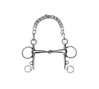 Pelham brisé pour cheval Feeling Argenté 135 mm