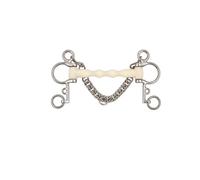 Pelham droit Soyo Happy mouth pelham "mullen" Blanc 115 mm