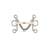 Pelham longues joues simple articulation Soyo Happy mouth pelham Blanc 125 mm