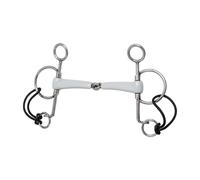 Pelham pour cheval avec simple brisure court Beris Gris 135 mm