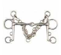 Pelham pour cheval brisé en inox avec gourmette Tattini Argenté 12 cm