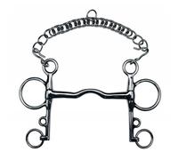 Pelham pour cheval droit passage de langue Feeling Argenté 115 mm