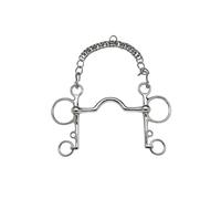 Pelham pour cheval droit passage de langue Feeling Argenté 125 mm