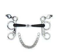 Pelham pour cheval en caoutchouc Stübben Argenté 13,5 cm