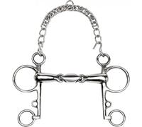 Pelham pour cheval Feeling Anatomic branches longues Argenté 125 mm