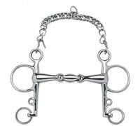 Pelham pour cheval Feeling Anatomic courtes Argenté 135 mm