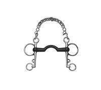 Pelham pour cheval Feeling Caoutchouc droit Argenté 135 mm