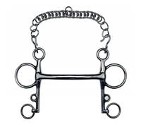 Pelham pour cheval Feeling Droit Argenté 125 mm