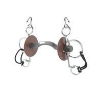Pelham pour cheval long avec passage de langue, doux Beris Konnex Gris 130 mm