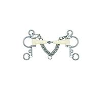 Pelham pour cheval simple joint Soyo Happy Mouth Argenté 135 cm