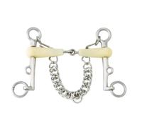 Pelham simple joint Soyo Happy mouth weymouth "mullen" Blanc 135 mm