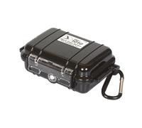 PELI 1020 micro boîtier étanche pour protéger les petits objets, indice de protection IP67, capacité de 0,5L, fabriqué aux États-Unis, revêtement noir/noir