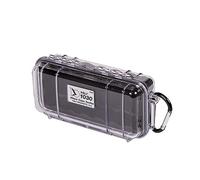 PELI 1030 petite valise de voyage pour appareils électroniques, IP67 étanche à l'eau et à la poussière, capacité de 0,6L, fabriquée aux États-Unis, doublure transparente/noire