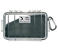 PELI 1040 boîte antichoc étanche pour protéger les smartphones et les petits objets, étanche à l'eau et à la poussière IP67, capacité de 0,7L, fabriquée aux États-Unis, doublure transparente/noire