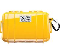 PELI 1040 micro boîtier de protection étanche, indice de protection IP67, capacité de 0,7L, fabriqué aux États-Unis, doublure jaune/noir